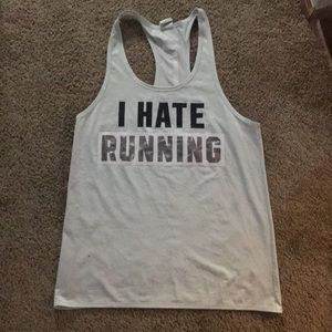 White ,pink Victoria secret ,athletic shirt